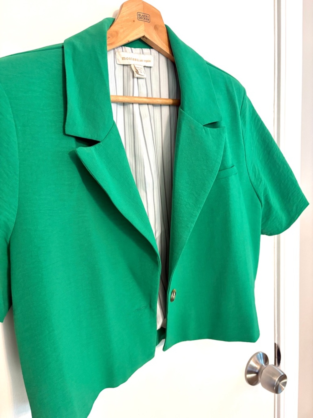 Bonobos Green Cropped Blazer - Picture 2 of 4